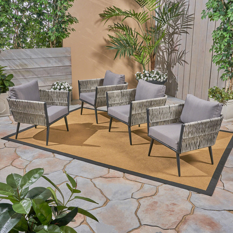 Chaise de patio Dirayr, Gris foncé