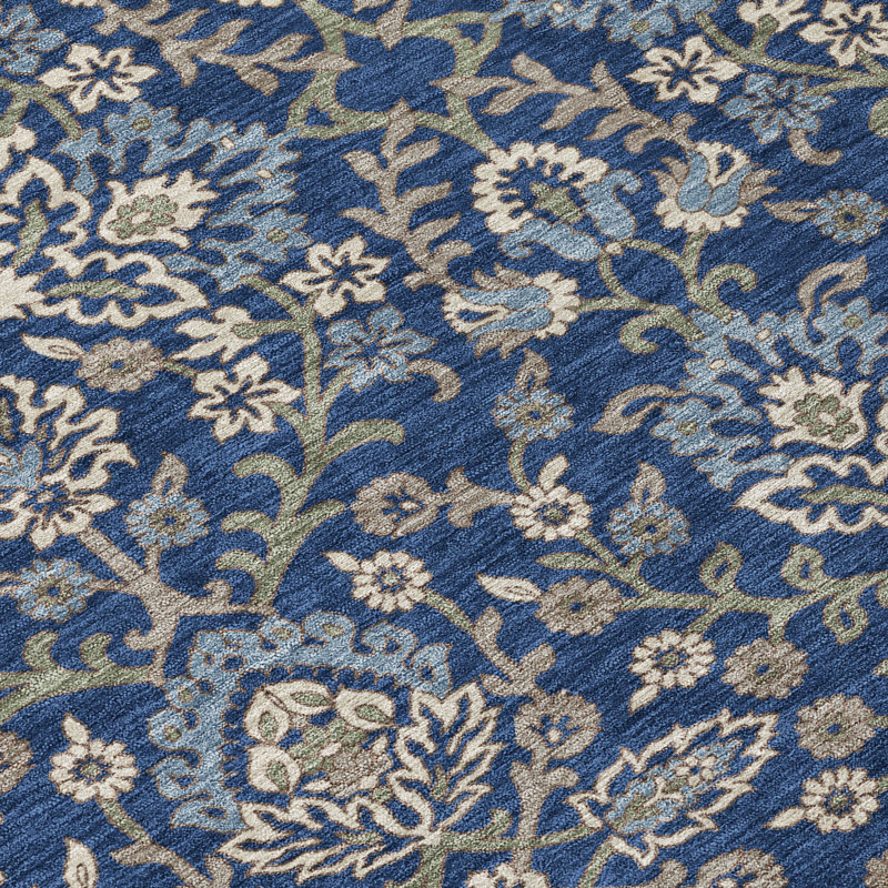 Machine Washable Indoor/Outdoor Chantille ACN2634 Global Rug, Navy, 10' x 14'