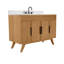 Taylor 48 in. Single Natural Teak Bathroom Vanity with Engineered Stone Top