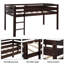 Lit simple mezzanine en bois Lit mezzanine bas avec échelle, lit simple-865882016