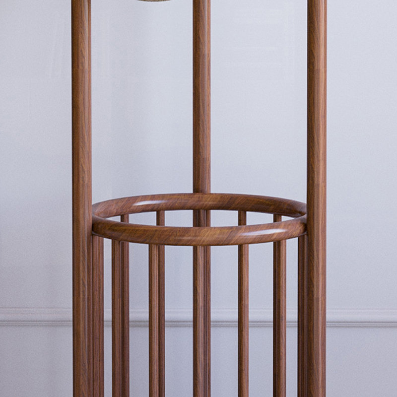 Portemanteau en bois de frêne importé avec roulettes