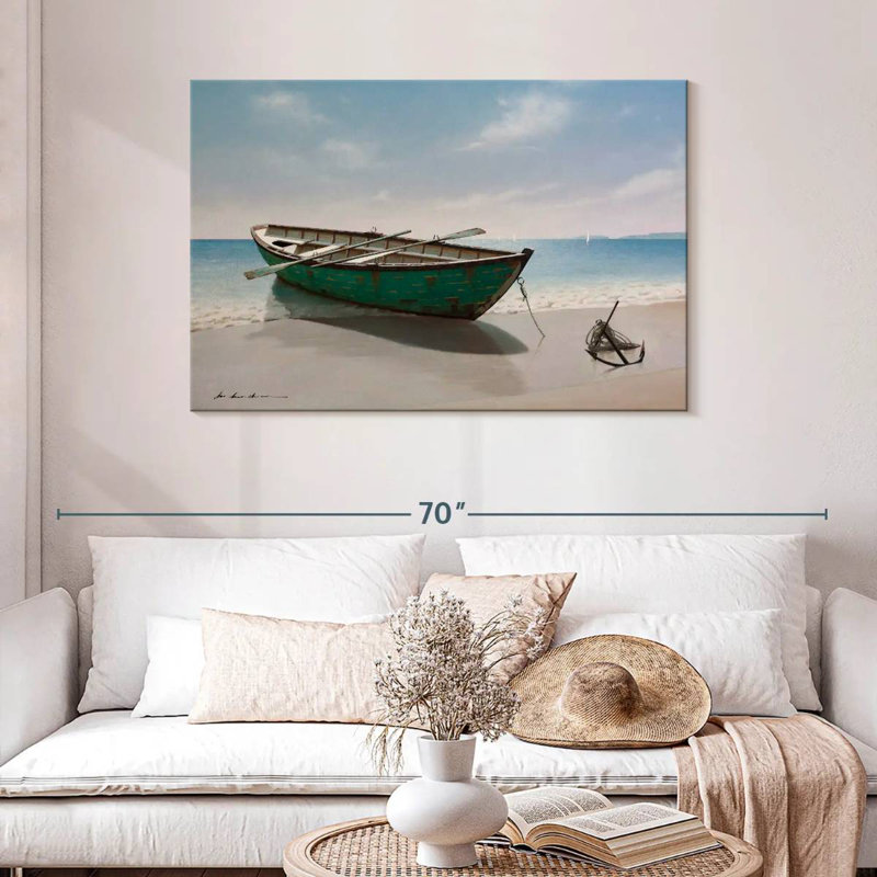 Mehar Green Boat, 30" H x 45" W