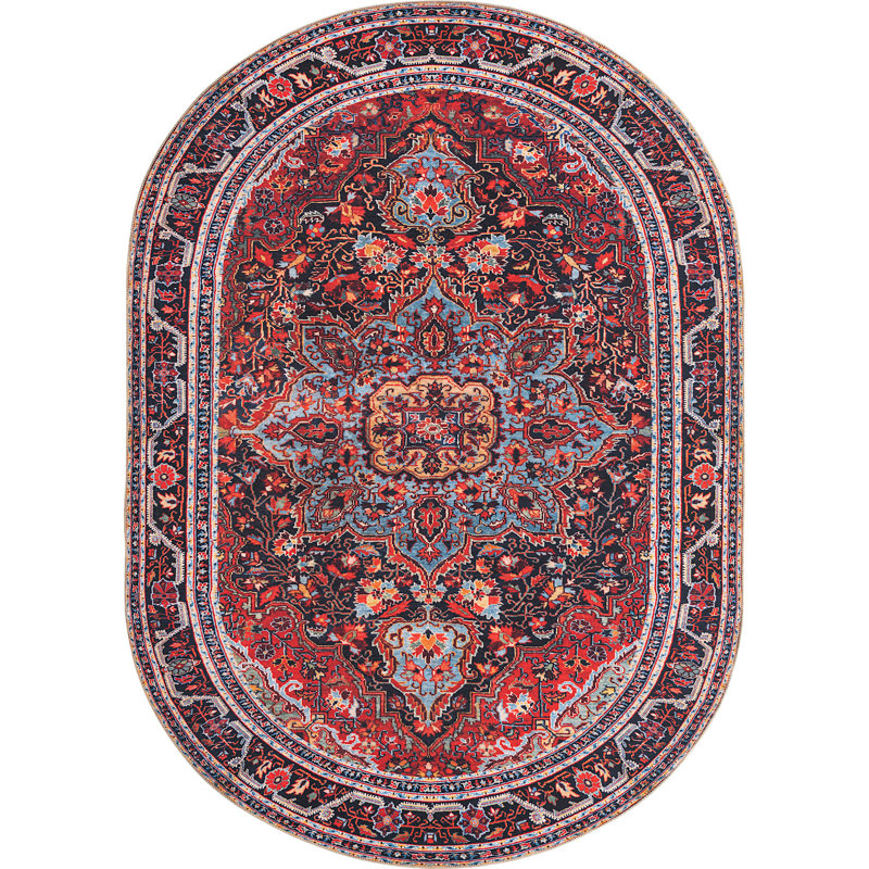 Mauri Chenille Oriental Indoor Rug, Oval 7'6" x 10'6"