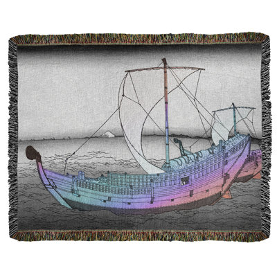 Katsushika Hokusai Hand Woven Throw Blanket
