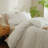LIFETOWN Striped Duvet Cover Set,3 Pcs Breathable Durable 100% Washed Cotton Comforter Cover for All Seasons, Chic Linen Like Textured Bedding Set.-114652708-114652704