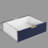 DFW 3 Drawer Dresser For Bedroom, Fluted Modern Nightstand With Deep Drawers, Chest Of Drawers With Wide Top, Wooden Dresser Organizer, Side Table For Living Room, Hallway, Kids Room White+Navy Blue