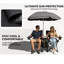 Ensemble de chaise de pique-nique portable et pliable avec parasol, noir-130585931
