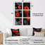 «Romantic Red Monocrhome Lotus Pond», ensemble d'art mural lotus de 6-1466405394-1466405395