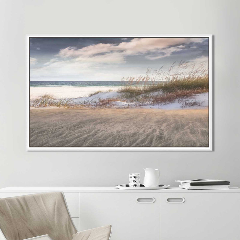 Reproduction de photo «Parmi les herbes marines», H 31,5 po x l 31,5 po x P 2 po, Cadre flottant blanc