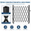 Double barrière de sécurité pliante robuste, clés de barricade en acier pour garage, H 63,39 po x l 71 po