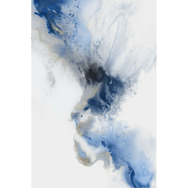 «Hcadar Watercolor Blue I» par - Impression sur toile tendue, H 30 po x l 20 po