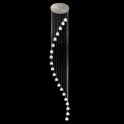 20 - Light Satin Nickel Cluster Pendant