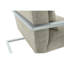 Chaise d'appoint moderne Skyline en lin gris et pieds en acier