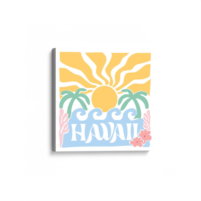 «Hawaiin Fun and Sun» par Omar Escalante, reproduction d'art sur toile, H 12 po x l 12 po