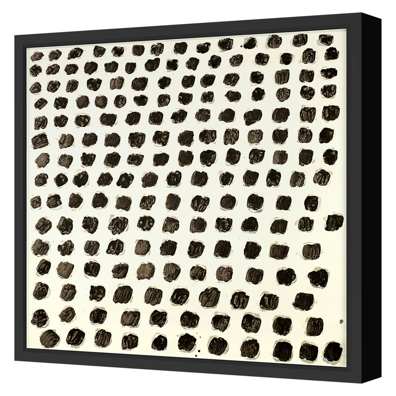 «Oops I Did It Again» par Kelly Neidig - peinture à cadre unique, H 26 po x l 26 po, Noir