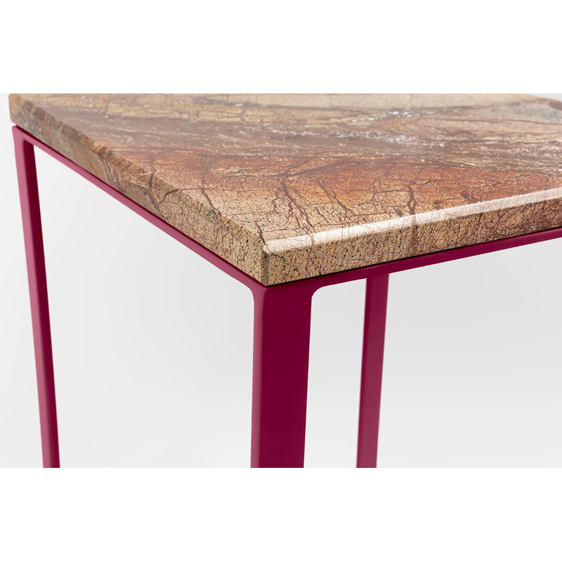 Akmal Frame End Table, Red