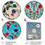 «Blue Tile Marocain Door I - Abstract Tile», art mural en métal-101154806