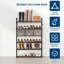 Étagère à chaussures à 6 niveaux avec capacité de 32 à 40 paires de tablettes de rangement flexibles sans outils en métal noir pour vestibule