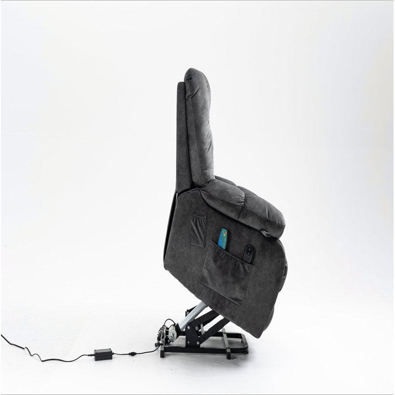 Recliners Lift Chair Relax Sofa Chair Livingroom Furniture Living Room Power Electric Reclining For Elderly, Grayish Blue