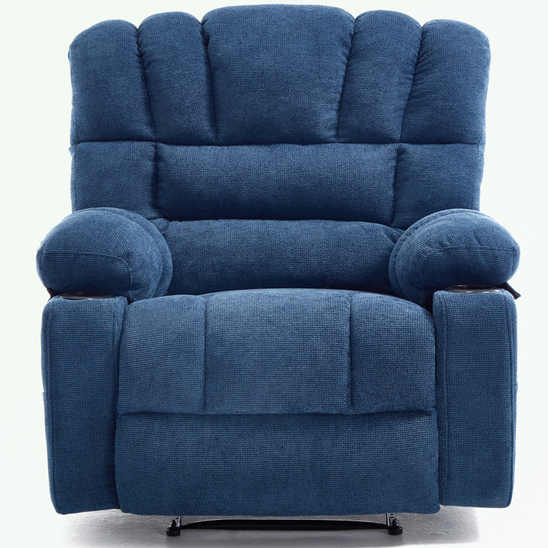 Fauteuil inclinable avec chauffage et vibration, Bleu