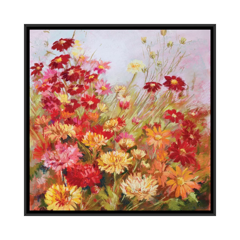 «Rainbow All Day I», reproduction sur toile, H 18 po x l 18 po x P 1,5 po, Toile avec cadre flottant noir, Pas de tapis
