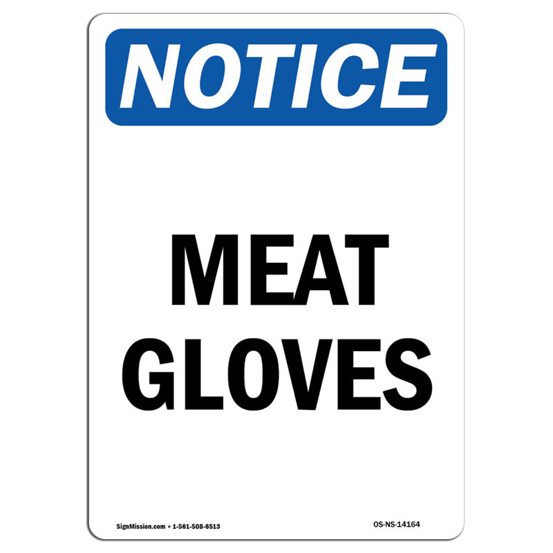 Meat Gloves Sign