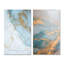 «Luxury Turquoise Gold Marbré Flow Art II», ensemble de 2 impressions sur toile-1450415711-1450415696