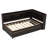 Twin Size L-Shaped Bookcase Bed with Power Outlets, USB & Type-C Ports, 2 Storage Drawers, Space-Saving Design,Espresso-2043584994