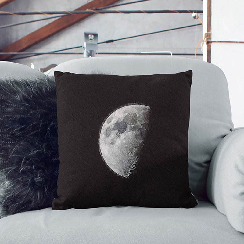 Half Moon Cushion with Filling, 40cm H x 40cm W x 15cm D