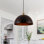 Luminaire suspendu industriel moderne avec douille en laiton rétro, fil de suspension réglable pour îlot de cuisine, salle à manger, chambre à coucher, couloir et entrée