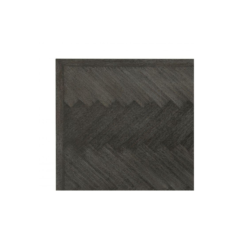 Borghese Solid Oak Dining Table, 45.2756" W x 118.1102" L, Charcoal Oak/Bronze