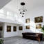 Luminaire suspendu moderne à 4 lumières à DEL, 3 couleurs, chaîne réglable pour salle à manger, salon, chambre à coucher