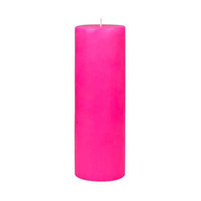 9 Inch Hot Pink Pillar Candle