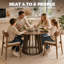 HOMCOM Modern Dining Table for 4-6 People 120 cm Light Walnut