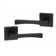  Wave Design Door Handles in Matt Black Finish with 3 Lever Lock, 2 Keys, Keyhole Escutcheon and 1 Pair Ball Bearing Hinges