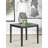 Grey and Black Faux Marble Side End Table