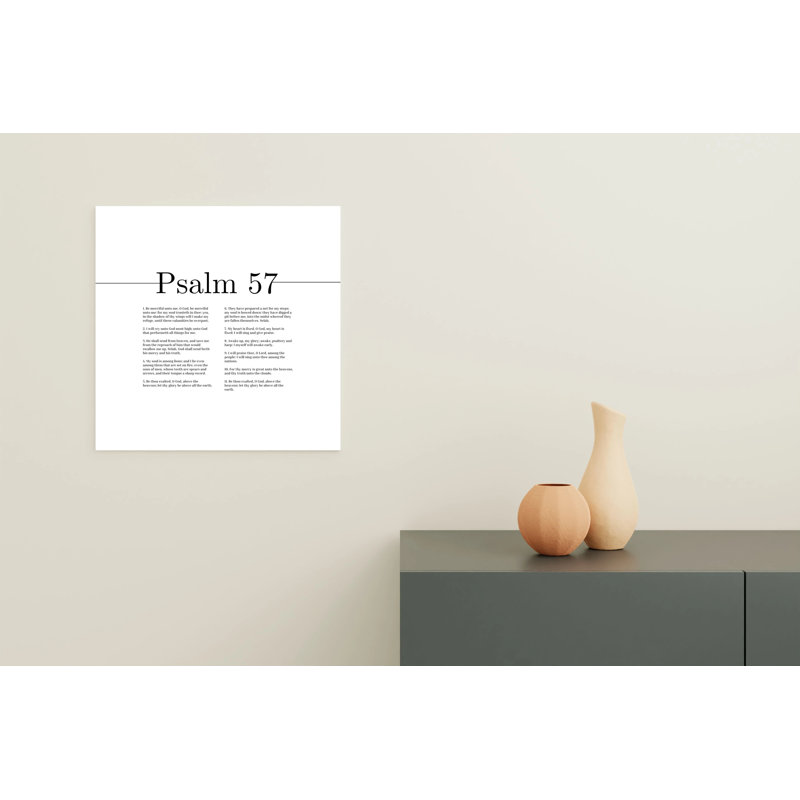 His Mercy and His Truth Psalm 57 1 Piece Wrapped Canvas Wall Art, 28cm H x 36cm W