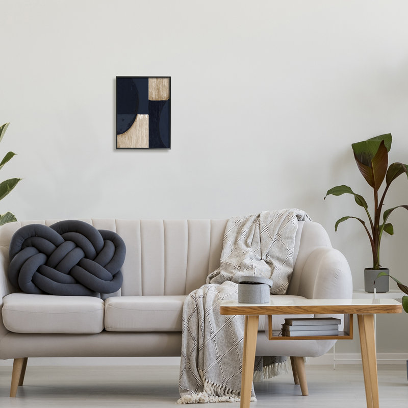 Contemporary Contemporary Shapes, impression sur bois encadrée, Giclée encadrée noir minuit, H 14 po x l 11 po x P 1,5 po