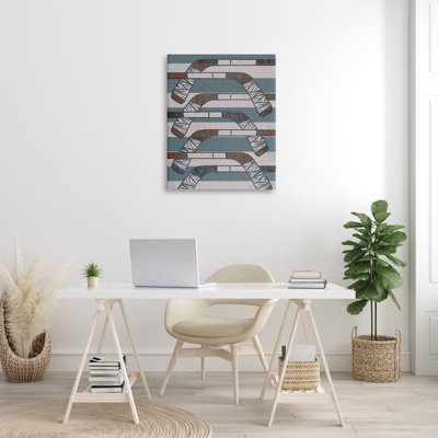 «Crossed Hockey Sticks», art mural sur toile par Lil 'Rue