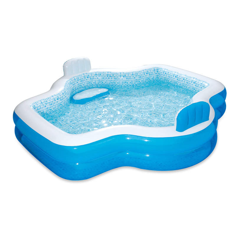 Plastic Novelty Inflatable Pool 26'' H x 100'' W x 110'' L