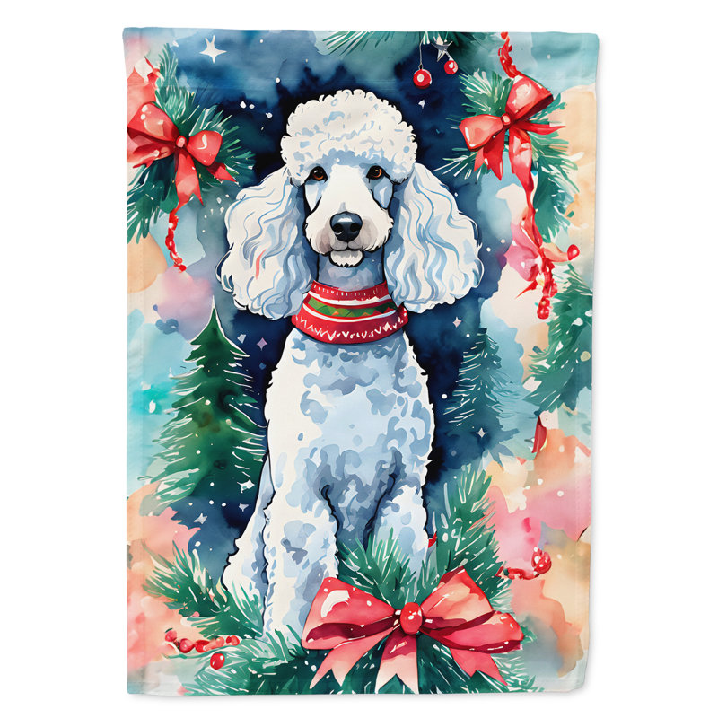 Polyester double face Noël, H 15,5 po x l 11,25 po