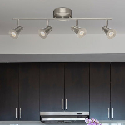 Cobbins 24'' 4 -Light Rail Track Kit with Dimmable