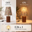 Lampe de table en tissu de noyer floral 6 pouces avec gradation à 3 niveaux pour une ambiance de chevet rétro
