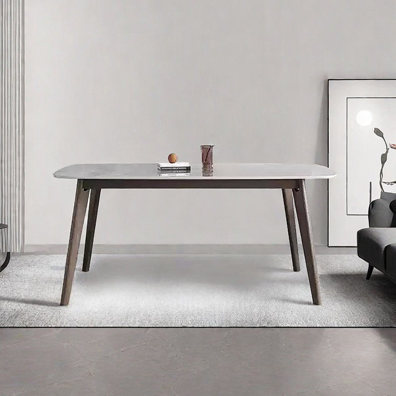 Rectangular modern sintered stone dining table