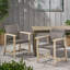 Chaise de salle à manger en bois et osier Hampton (ensemble de 2)-607840540