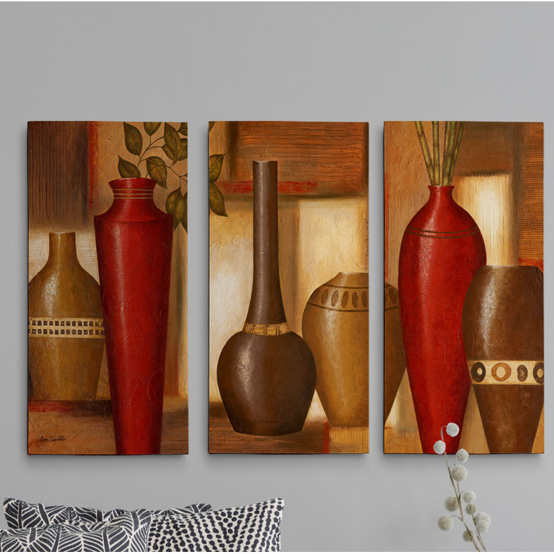 « World Spice revisé »-impression sur toile tendue 3 pièces, H 32 po x l 48 po x P 1,5 po