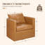 Fauteuil d'appoint pivotant en similicuir-1566775558
