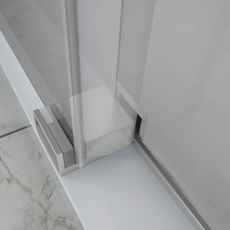 Porte de l 48 po x H 76 po, Chrome