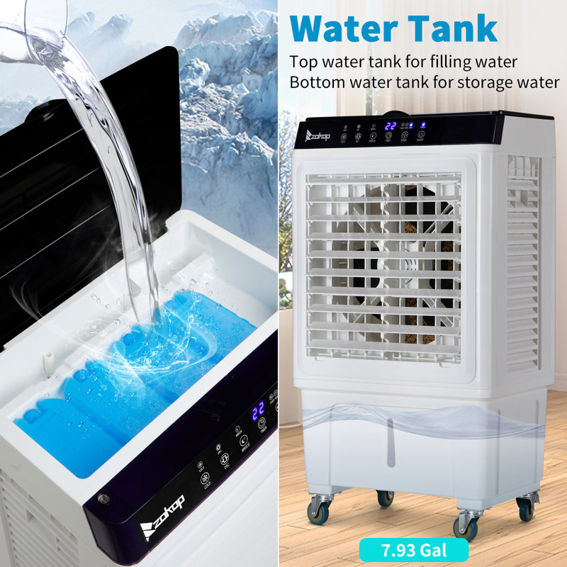 Refroidisseur par évaporation directe portable 2353 CFM intérieur et extérieur