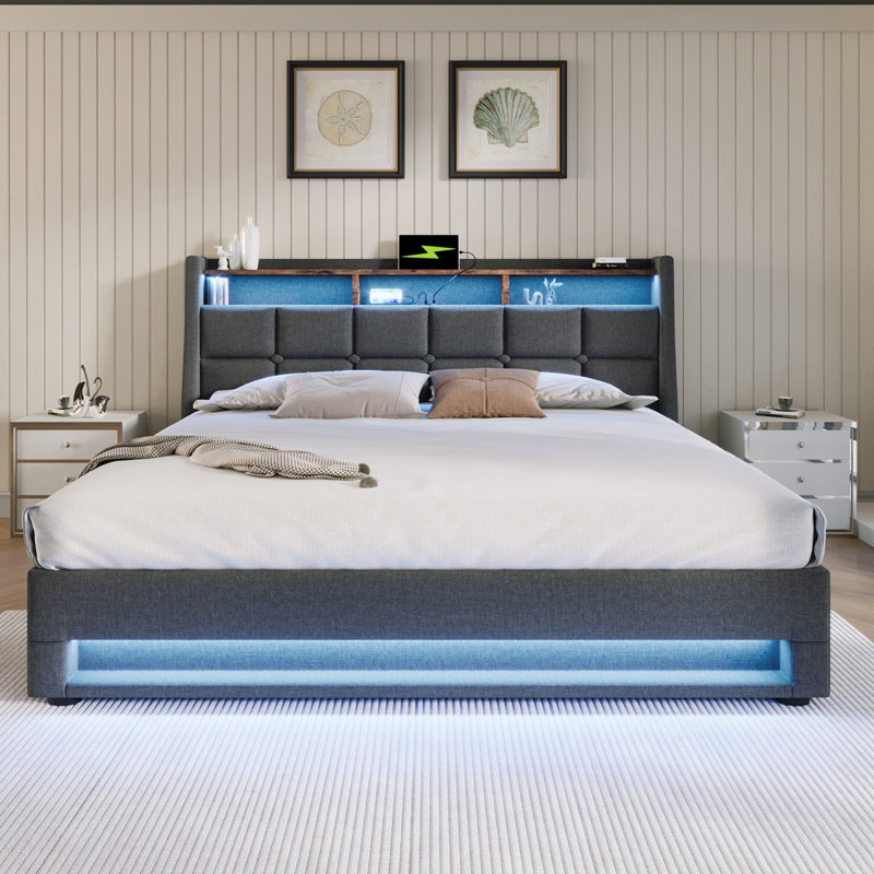 Bed, Double (4'6), Grey